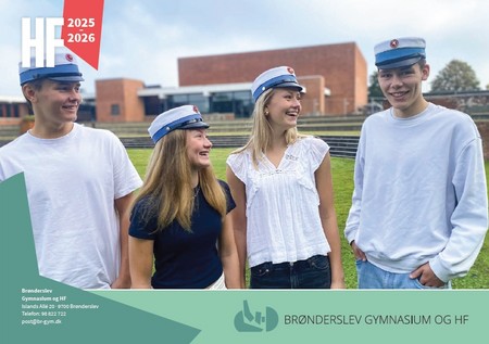 Billede af studenter med en lyseblå HF-hue